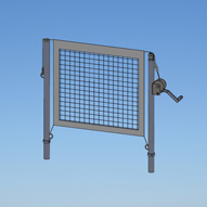 Poteau pickleball intérieur acier peint vert 1.900 po