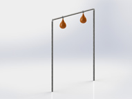 Structure ballon poing double galvanisé démontable avec virole HDPE