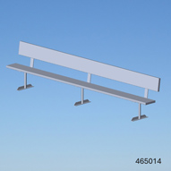 Banc de joueur aluminium 12 pieds avec dossier