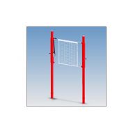 Poteaux de Volley-ball intérieur en aluminium 3–½po (3.5 pouces) avec treuil (1)