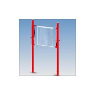 Poteaux de Volley-ball intérieur en aluminium 3–½po (3.5 pouces) avec treuils (2)