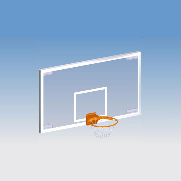 Panneau de basketball en verre
