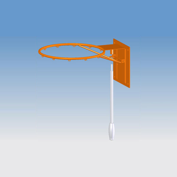 But de basket amovible économique avec prise avant avec bâton + adapteur direct béton