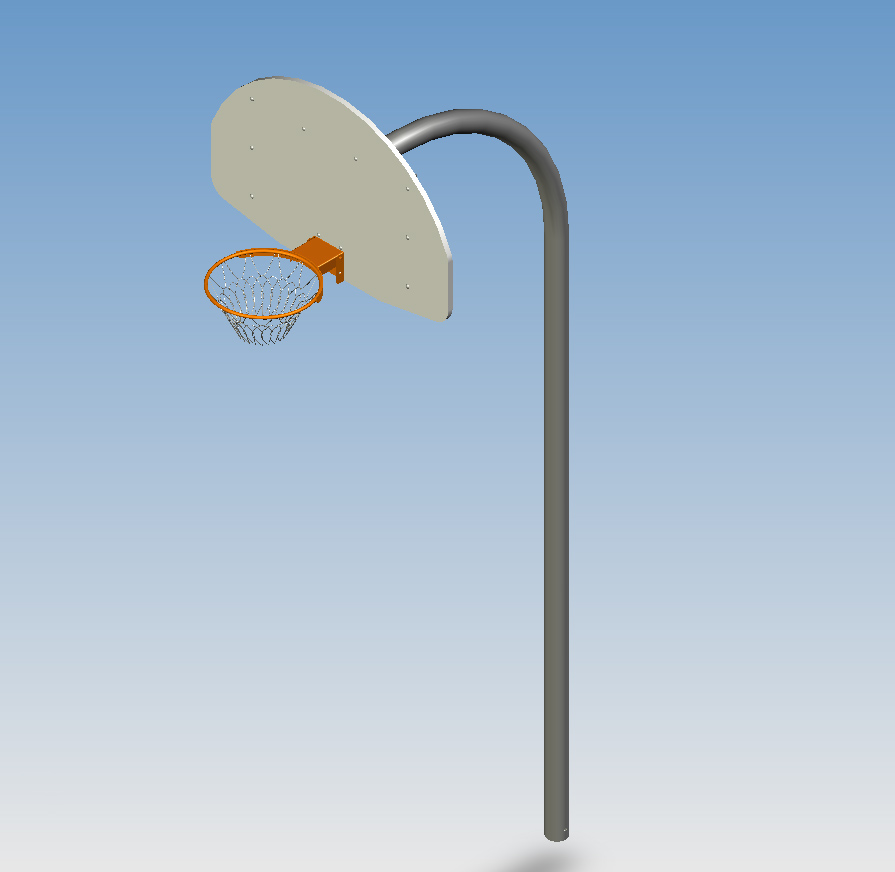 Structure de basketball extérieur 4-1/2 po