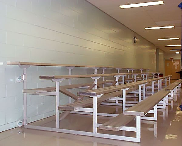 Gradins intérieur portatifs en aluminium de 15 pieds - 2 rangés